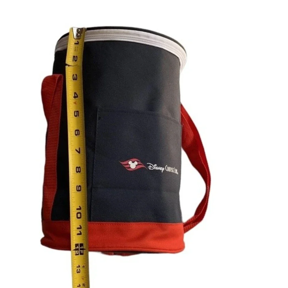 Disney Cruise Line Soft Shell Cooler Bag Round Cylinder Insulated Blue